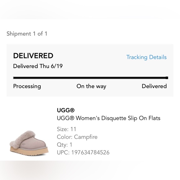 UGG Disquette Campfire Grey Women’s Platform Shearling Slippers Neutral Slip On - Picture 10 of 10
